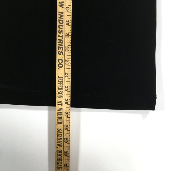 Quacker Factory Top Womens Size Large Black Velvet Polyester Short Sleeve - Picture 6 of 8